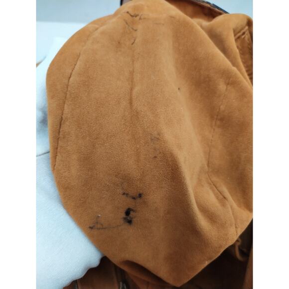 Patricia Nash Saddle Tan Leather Rosolini Tooled Buckle Flap Crossbody Bag EUC - Picture 14 of 16